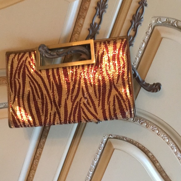 Zebra print sequin bag - Picture 2 of 2